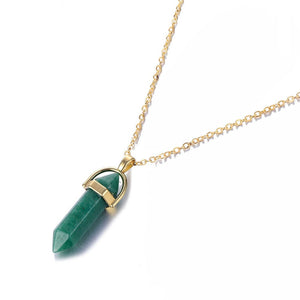 Crystal Raw Stone Healing Pendant Necklace - Perimade & Co.