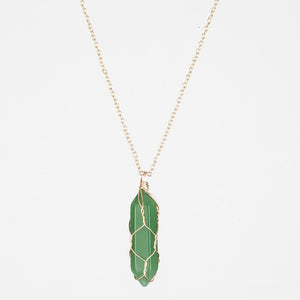 Crystal Raw Stone Healing Pendant Necklace - Perimade & Co.