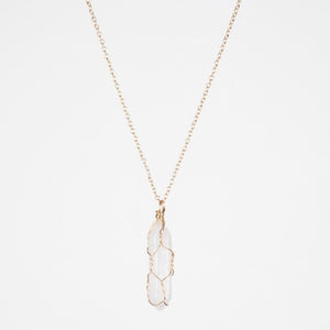 Crystal Raw Stone Healing Pendant Necklace - Perimade & Co.