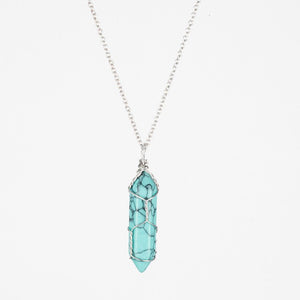 Crystal Raw Stone Healing Pendant Necklace - Perimade & Co.