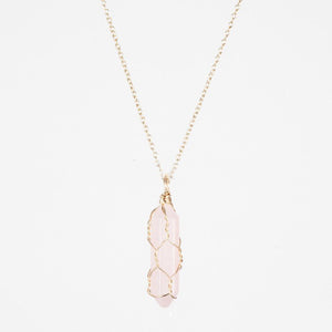 Crystal Raw Stone Healing Pendant Necklace - Perimade & Co.
