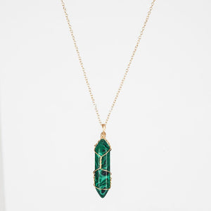 Crystal Raw Stone Healing Pendant Necklace - Perimade & Co.