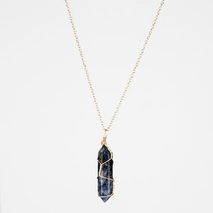 Crystal Raw Stone Healing Pendant Necklace - Perimade & Co.