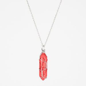 Crystal Raw Stone Healing Pendant Necklace - Perimade & Co.