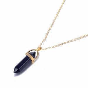 Crystal Raw Stone Healing Pendant Necklace - Perimade & Co.
