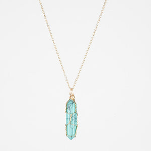 Crystal Raw Stone Healing Pendant Necklace - Perimade & Co.