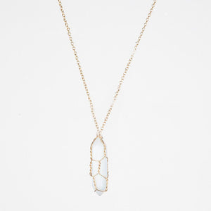 Crystal Raw Stone Healing Pendant Necklace - Perimade & Co.