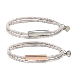 Custom Magnetic Couple Matching Rope Bracelet - Perimade & Co.