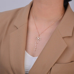 Custom Name Birth Flower Pendant Necklace - Perimade & Co.