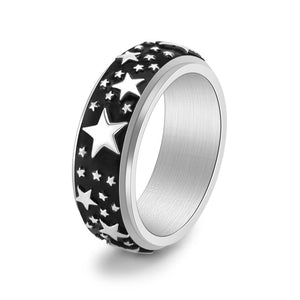 Custom Star Anxiety Fidget Spinner Band Ring - Perimade & Co.