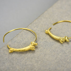 Dachshund Dog Statement Hoop Earrings - Perimade & Co.