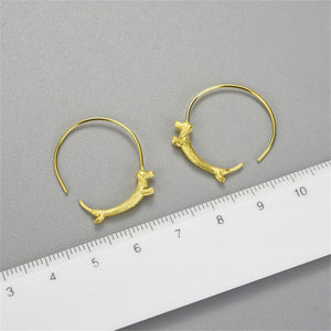 Dachshund Dog Statement Hoop Earrings - Perimade & Co.