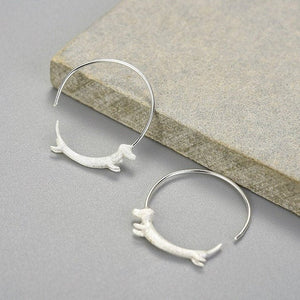 Dachshund Dog Statement Hoop Earrings - Perimade & Co.