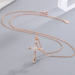 Dainty Cross Charm Pendant Necklace - Perimade & Co.