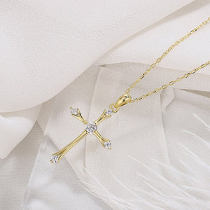 Dainty Cross Charm Pendant Necklace - Perimade & Co.