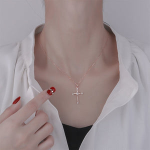 Dainty Cross Charm Pendant Necklace - Perimade & Co.