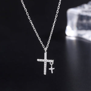 Dainty Small Cross Charm Pendant Necklace - Perimade & Co.