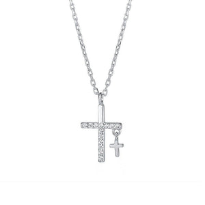 Dainty Small Cross Charm Pendant Necklace - Perimade & Co.
