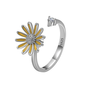 Daisy Flower Anxiety Fidget Spinner Ring - Perimade & Co.