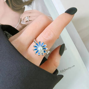 Daisy Flower Anxiety Fidget Spinner Ring - Perimade & Co.