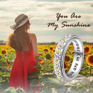 Daisy Flower Anxiety Fidget Spinner Ring - Perimade & Co.