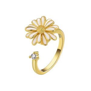 Daisy Flower Fidget Spinner Statement Ring - Perimade & Co.