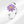 A daisy flower fidget spinner ring with purple petals and a gold center, set on a silver-colored band.