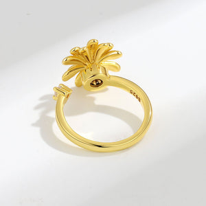 Daisy Flower Fidget Spinner Statement Ring - Perimade & Co.
