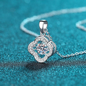 Dancing Moissanite Four Leaf Clover Necklace - Perimade & Co.