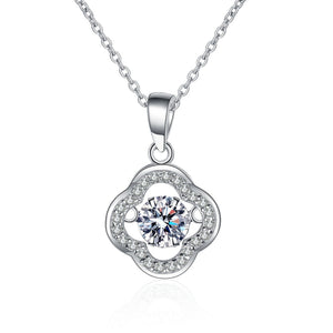 Dancing Moissanite Four Leaf Clover Necklace - Perimade & Co.