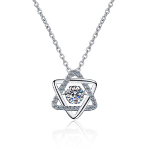 Dancing Moissanite Star of David Necklace - Perimade & Co.