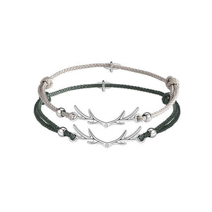 Deer Antler Couple Matching Rope Bracelet - Perimade & Co.