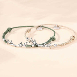 Deer Antler Couple Matching Rope Bracelet - Perimade & Co.
