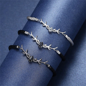 Deer Antler Matching Couple Rope Bracelet - Perimade & Co.