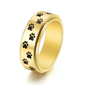Dog Paw Anxiety Fidget Spinner Band Ring - Perimade & Co.