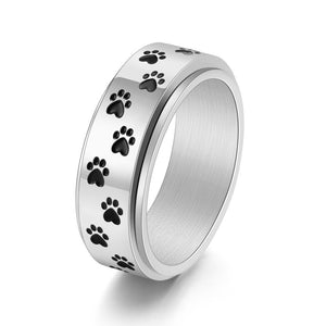 Dog Paw Anxiety Fidget Spinner Band Ring - Perimade & Co.