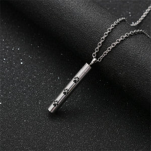 Dog Paw Pet Ash Urn Pendant Necklace - Perimade & Co.