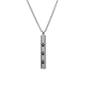 Dog Paw Pet Ash Urn Pendant Necklace - Perimade & Co.