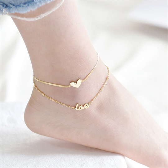 Ankle bracelet heart online