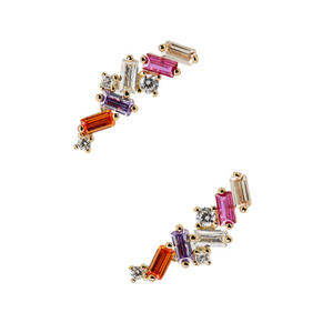 Winzige kleine Blitz-Ohrstecker