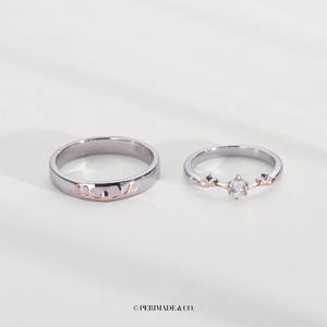 Partnerring mit Hirschgeweih