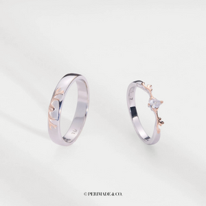 Partnerring mit Hirschgeweih