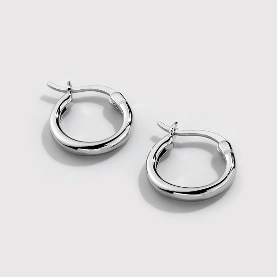 boucles oreilles argent rodie creoles minimaliste cadeau homme femme - 2210 boucles oreilles argent rodie creoles minimaliste cadeau homme femme - 2210
