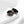 Two black-rimmed rings with nature-themed design on a white surface