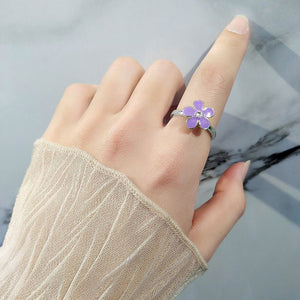 Enamel Flower Anxiety Fidget Spinner Ring - Perimade & Co.