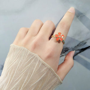 Enamel Flower Anxiety Fidget Spinner Ring - Perimade & Co.