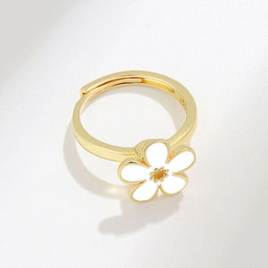 Enamel Flower Anxiety Fidget Spinner Ring - Perimade & Co.