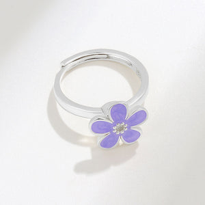Enamel Flower Anxiety Fidget Spinner Ring - Perimade & Co.