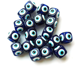 Evil Eye Cube Bead Phone Bracelet Charm - Perimade & Co.