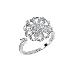 Flower Anxiety Fidget Spinner Statement Ring - Perimade & Co.
